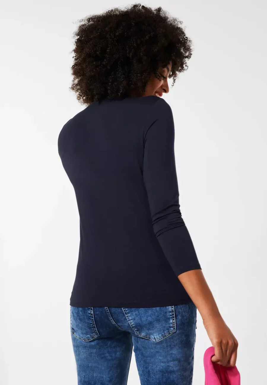 Gathered Turtle Neck Basic Shirt - Stl. 46 - Street One