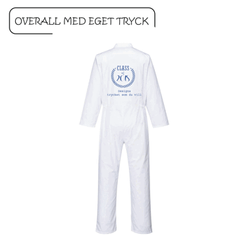 Overalls with personal print