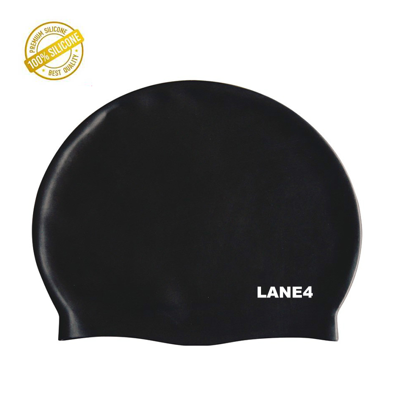 Badekappe Solid Silicon Schwarz