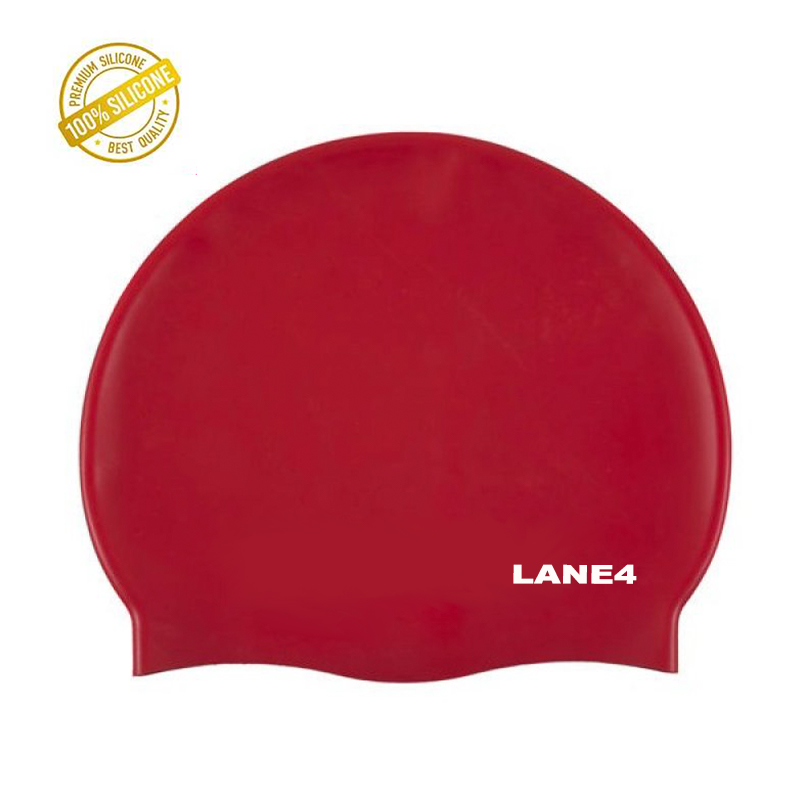 Swimcap Solid Silicone Red