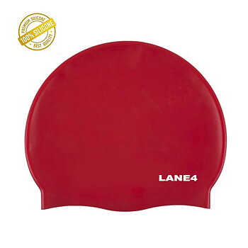 Swimcap Solid Silicone Red