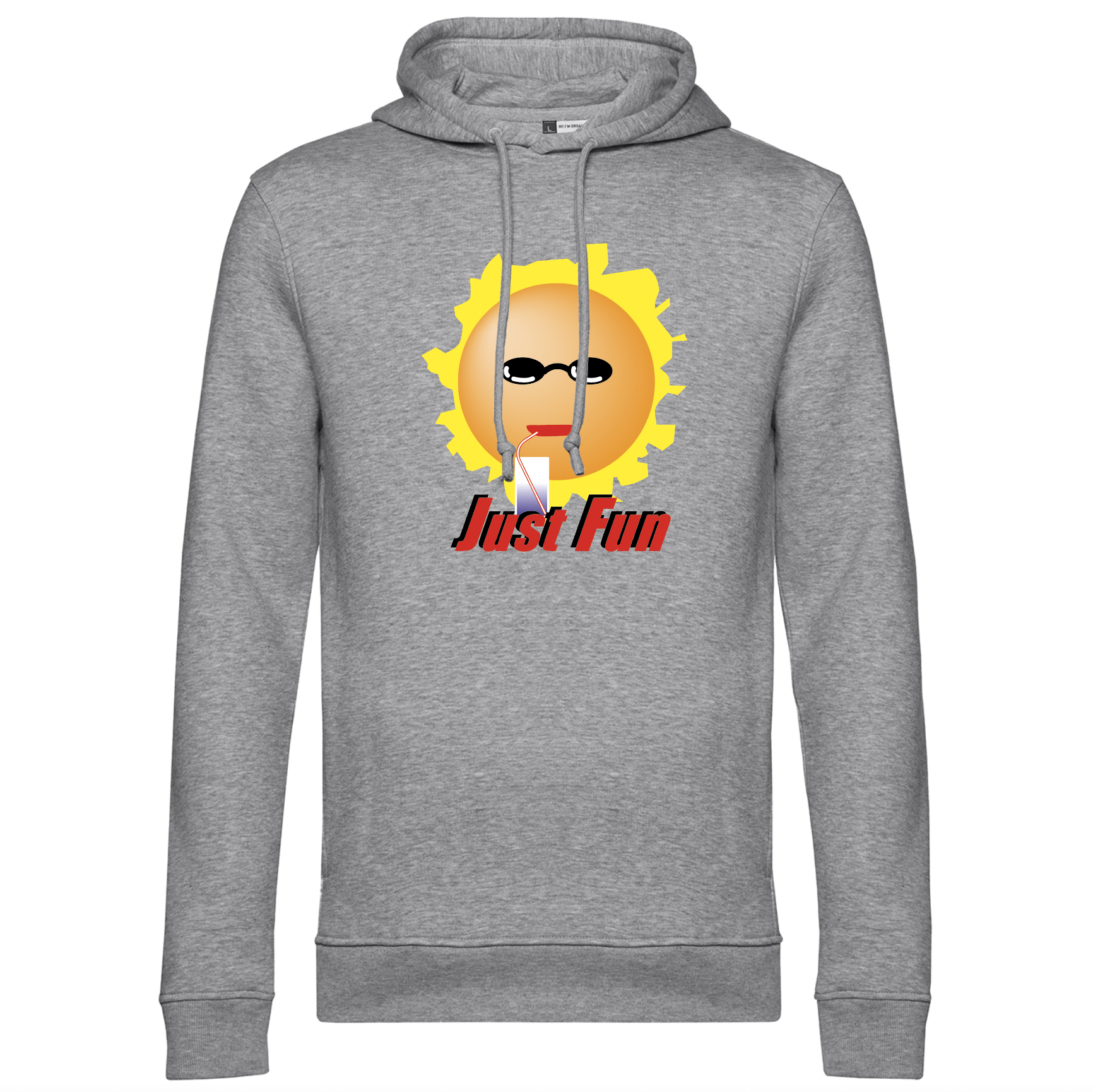 JUST FUN Hoodie grå Eko