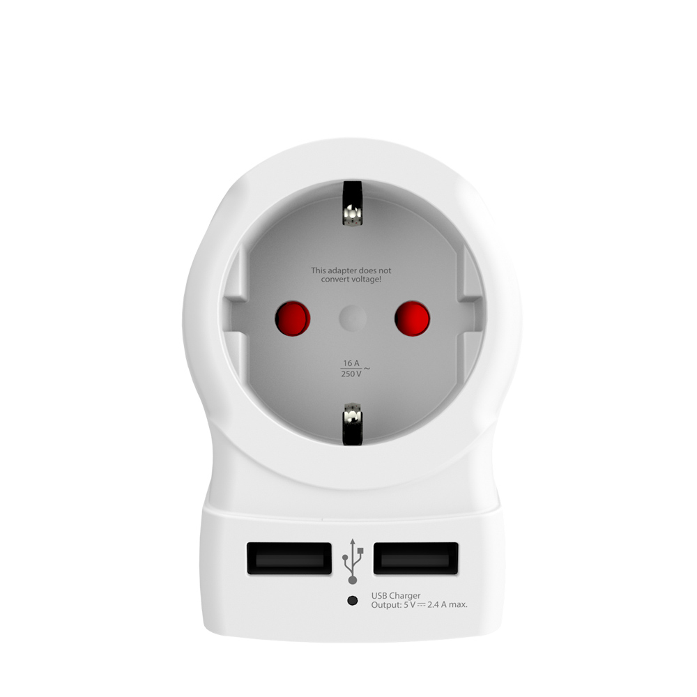 Reseadapter - SKROSS USA Travel Adapter USB Charger 2-port - 2