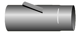 RÖKRÖR MED SPJÄLL Ø125/300MM