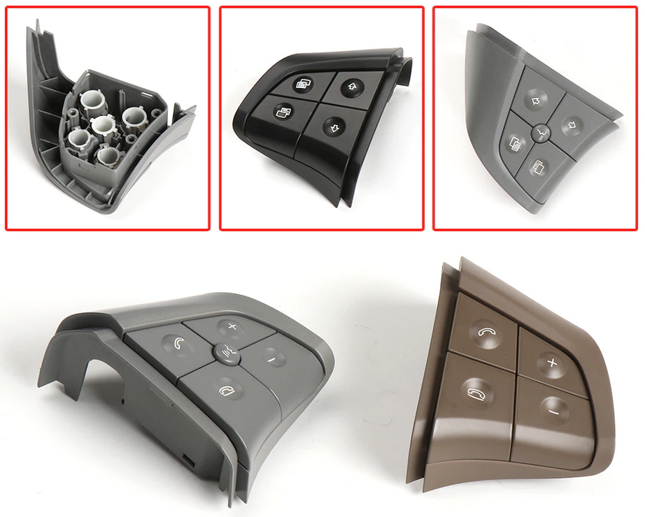 1. steering wheel replacement buttons 2pcs - 6