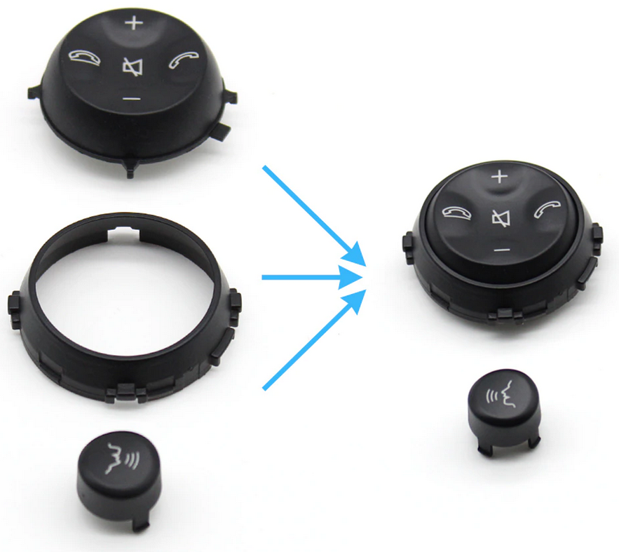 1. steering wheel replacement buttons 4pcs - 2