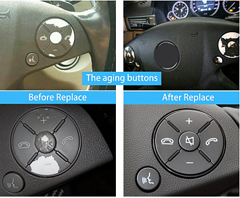 1. steering wheel replacement buttons 2pcs