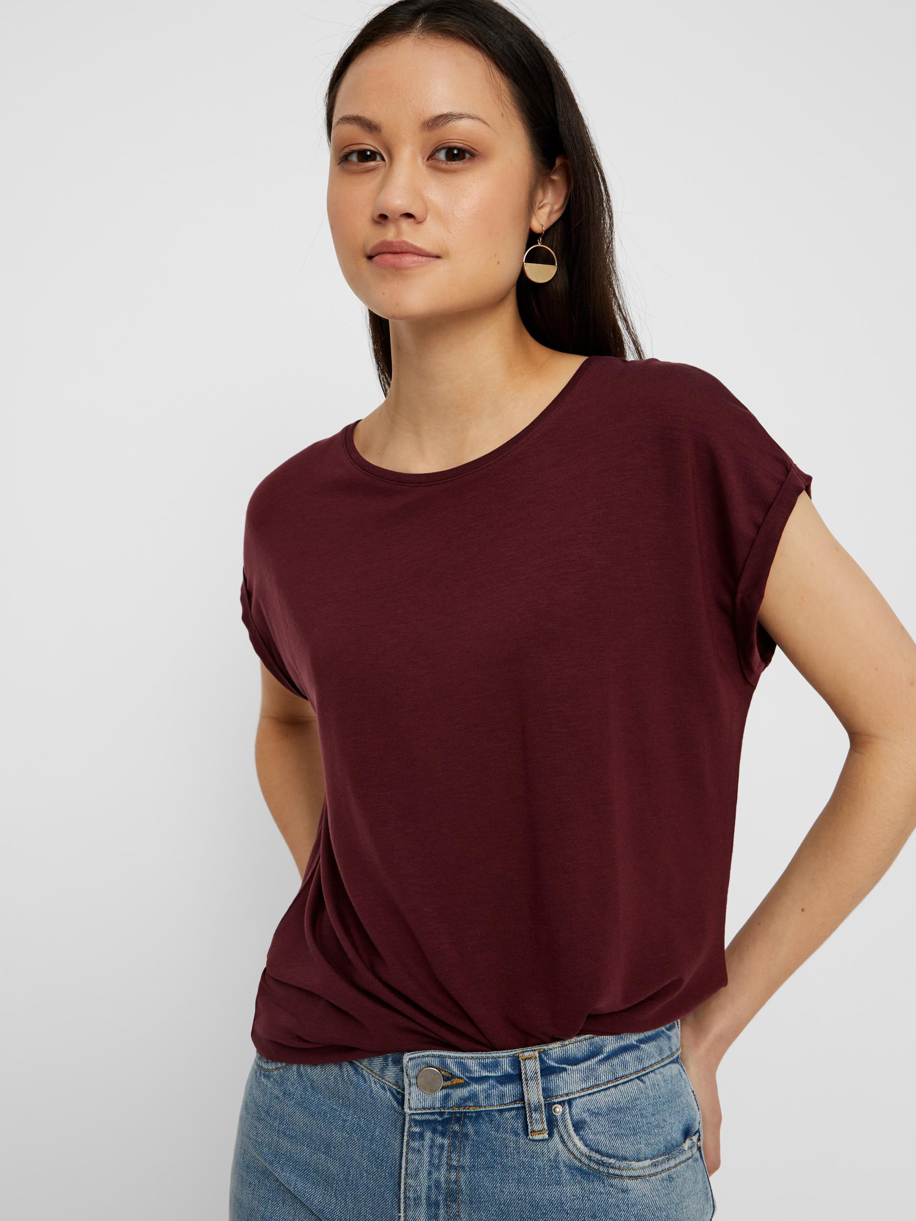 Vero Moda - Ava Tshirt Vinröd - 2