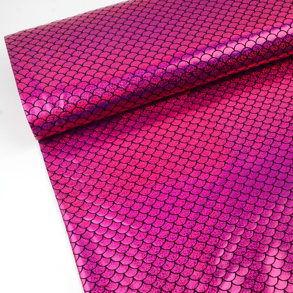 LAME FOILED SCALE - CERISE - 2