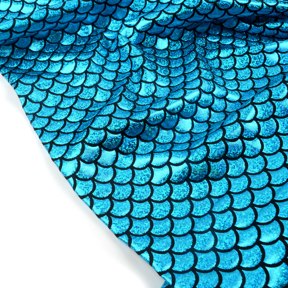 LAME FOILED SCALE - AQUA