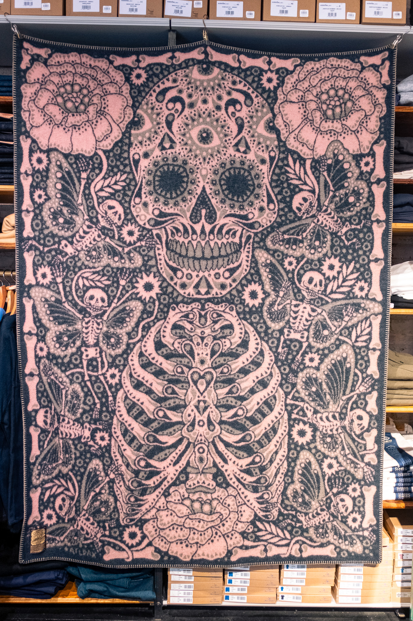 Indigofera - Dia de Muertos Pure Wool Blanket