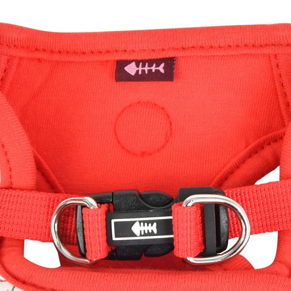 Catspia Cerise Kattsele Västmodell  Röd/Vit - 5