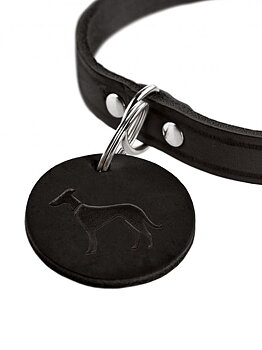 Hunter Läderhalsband Aalborg Svart