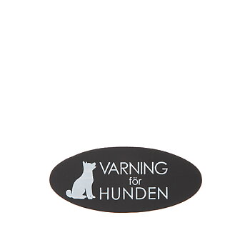 Plåtskylt - Varning för hunden