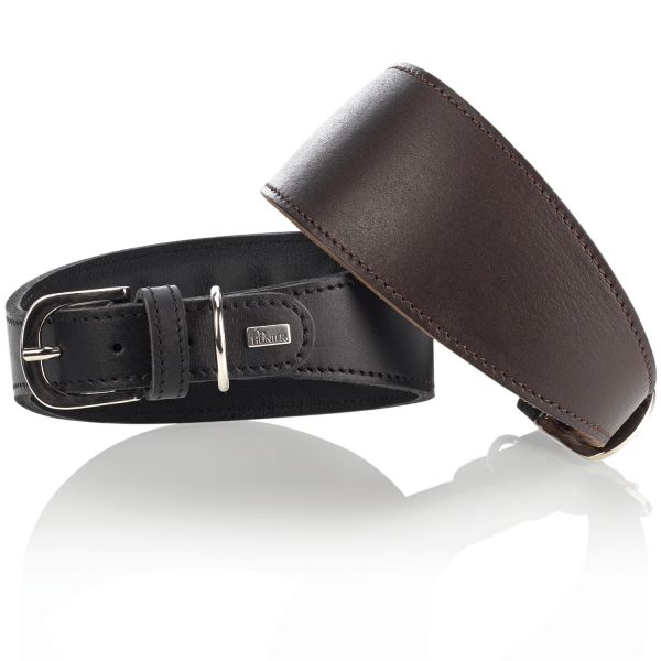 Hunter Läderhalsband  Soft Vinthund, Brun - 4