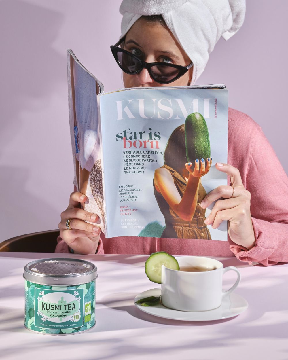 Kusmi Green Cucumber-Mint Ekologisk - Plåtburk 100 gram - 7