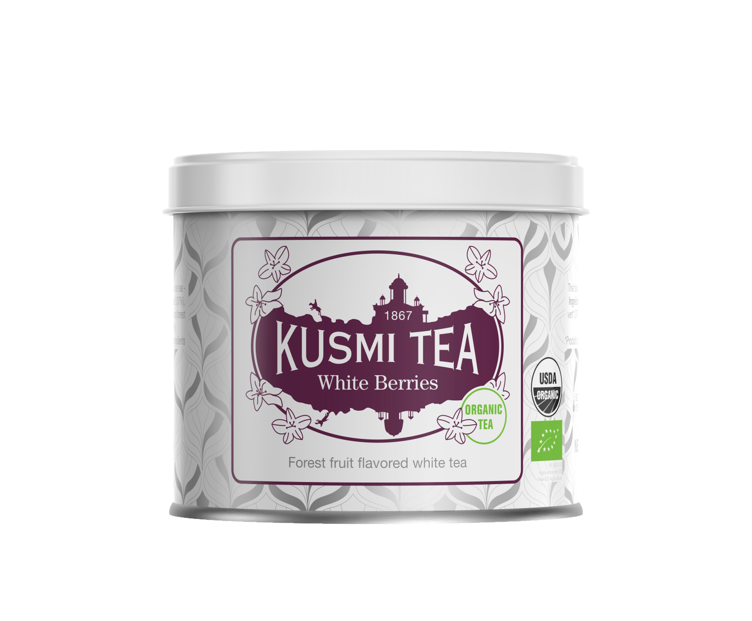 Kusmi White Berries Ekologisk - Plåtburk 90 gram 