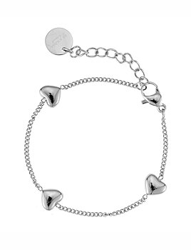 Multi heart bracelet, steel kids