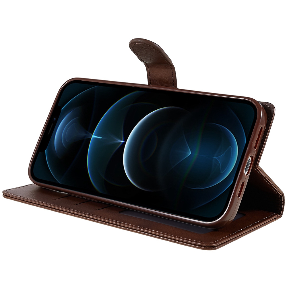 iPhone 12 Pro Max Wallet Case - Dark Brown - 8