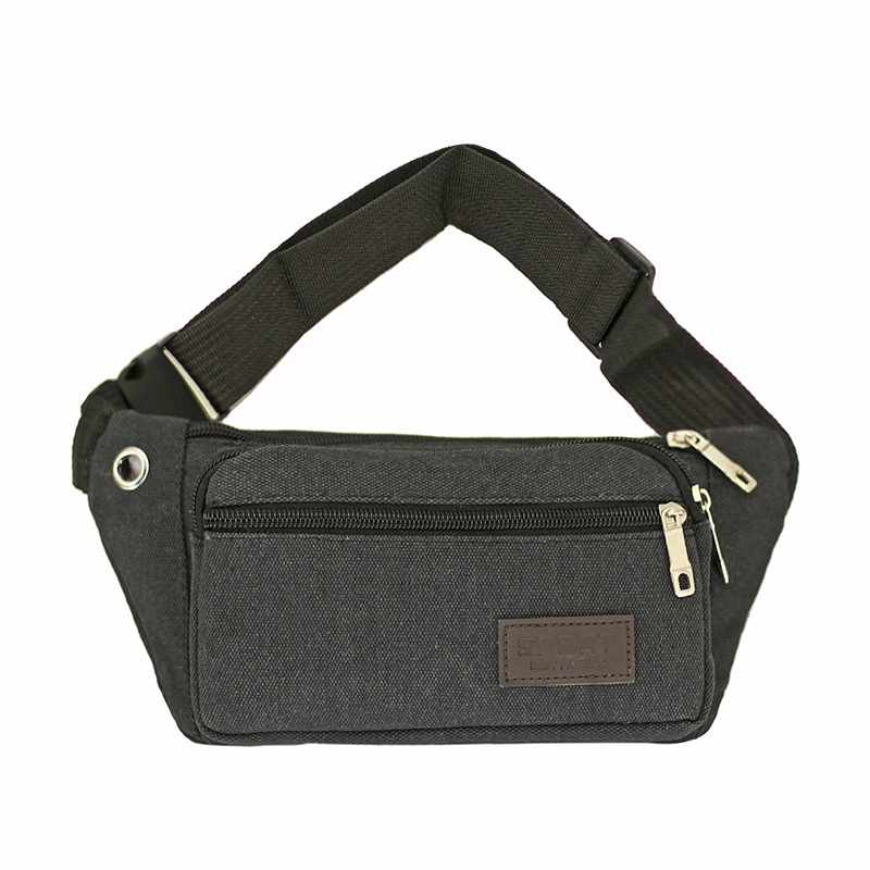 Waist Bag - 3 Compartments Canvas More Colors - 5