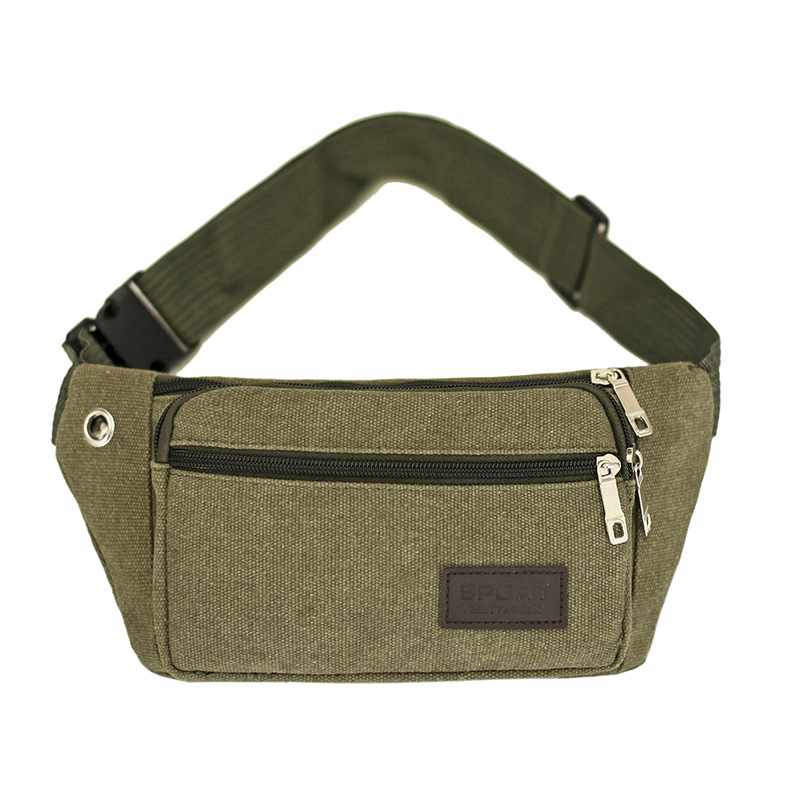 Waist Bag - 3 Compartments Canvas More Colors - 4