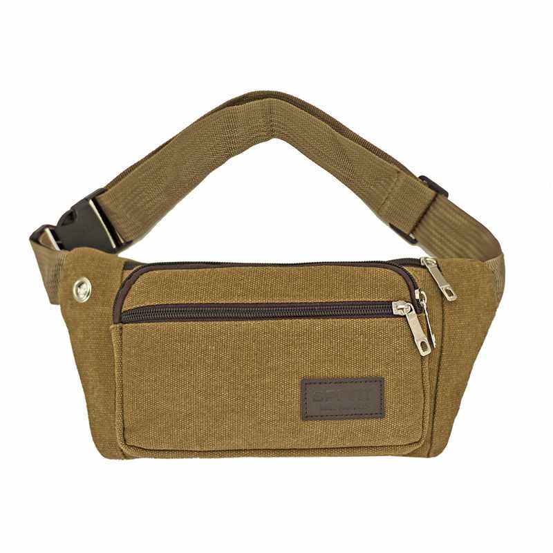 Waist Bag - 3 Compartments Canvas More Colors - 8