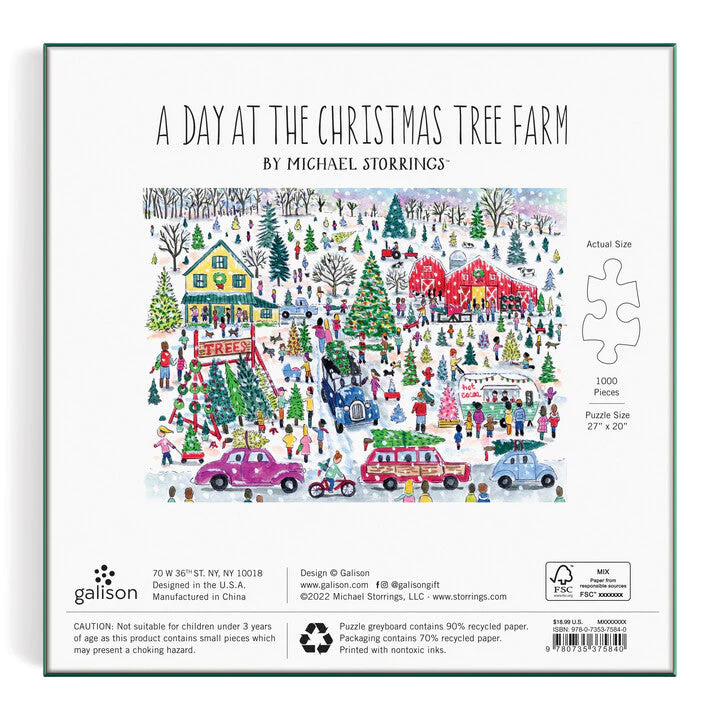 Michael Storrings Christmas Tree Farm 1000 Piece Foil Puzzle - 6