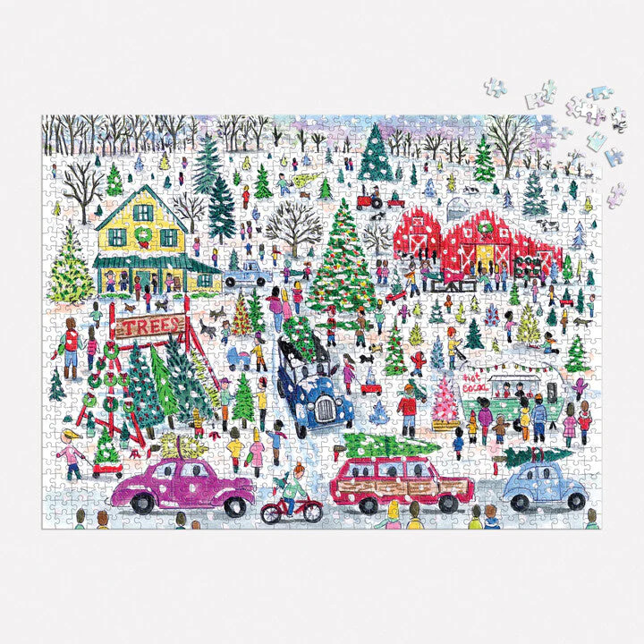 Michael Storrings Christmas Tree Farm 1000 Piece Foil Puzzle - 4