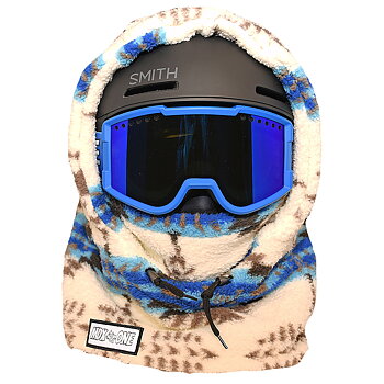 MDXONE Balaclava - Double Plush Off-White & Blue