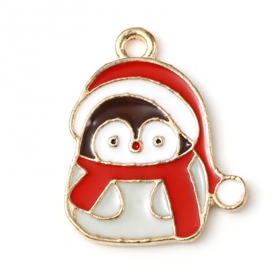 Charm   Enameld Penguin christmas