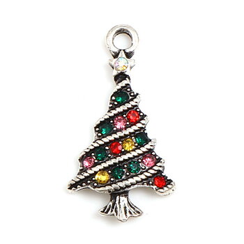 Berlock - Christmas tree w rhinestones  multi