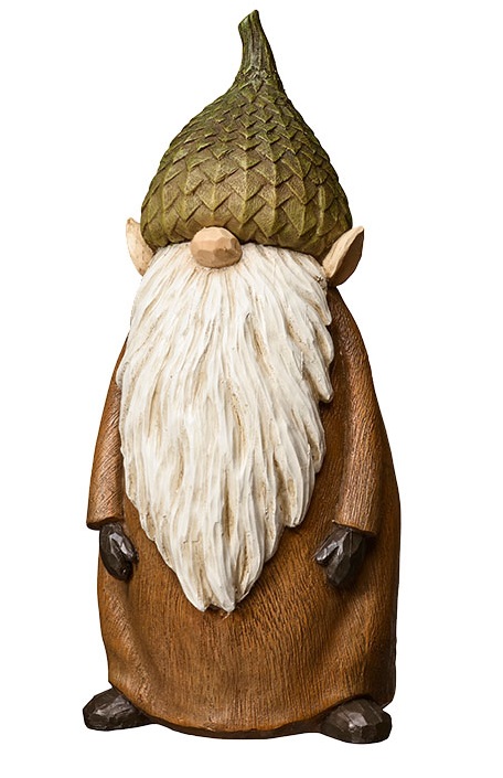 Fairy with acorn - Brown - 10x9x21 cm - 2