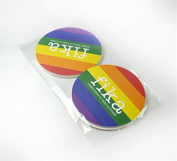 Glasunderlägg - Make time Fika, Pride