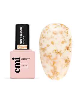 E.MiLac Crispy Base Gel #01 Gold, 9 ml.