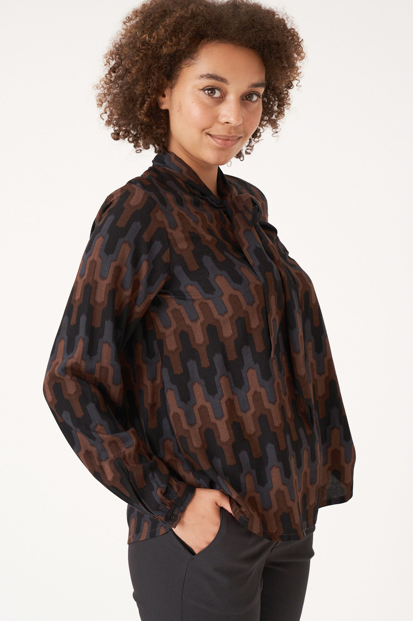 Hege blus  cocoa - 5