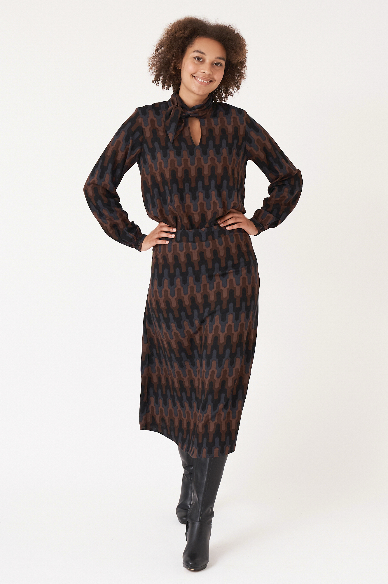 Hege blus  cocoa - 2