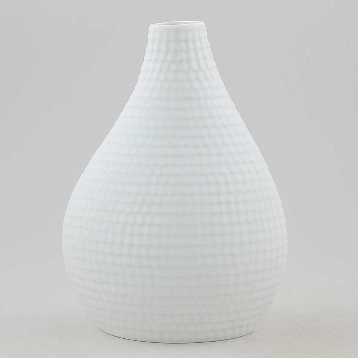 スティグ・リンドベリ  Reptilシリーズ フォルムが可愛らしい白い花瓶 Vase 1953年 (3)