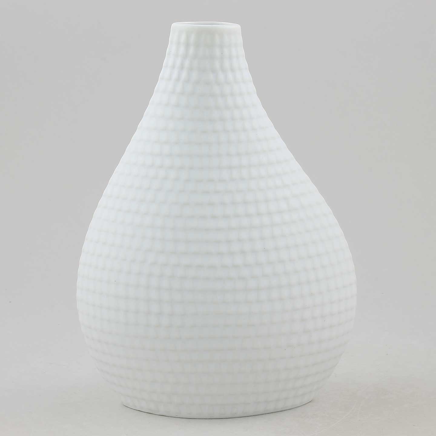 Stig Lindberg (Reptil 1953) White Swelling Vase with Scale Relief