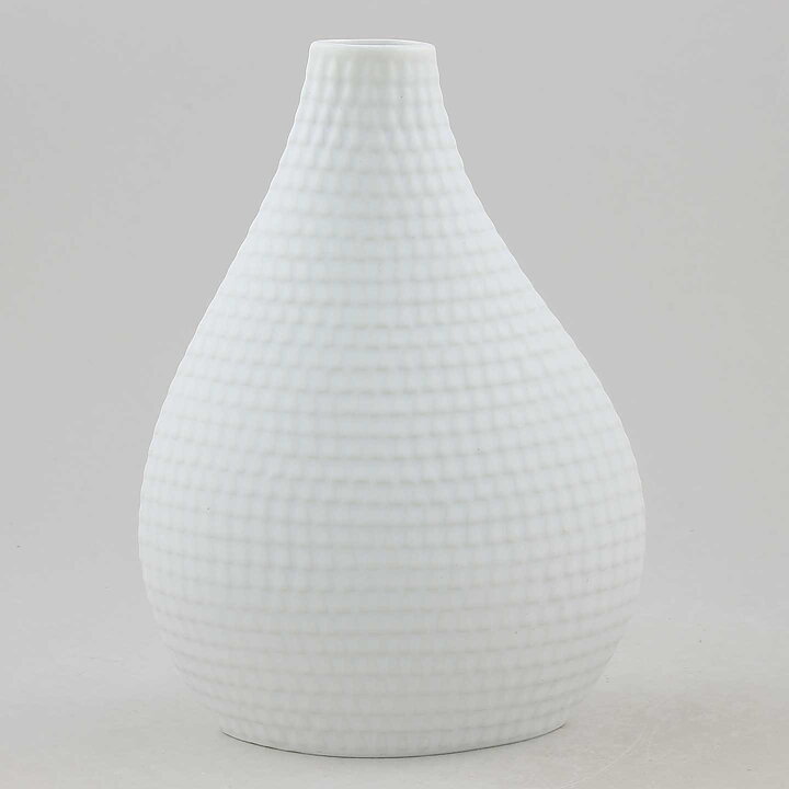 スティグ・リンドベリ  Reptilシリーズ フォルムが可愛らしい白い花瓶 Vase 1953年 (3)