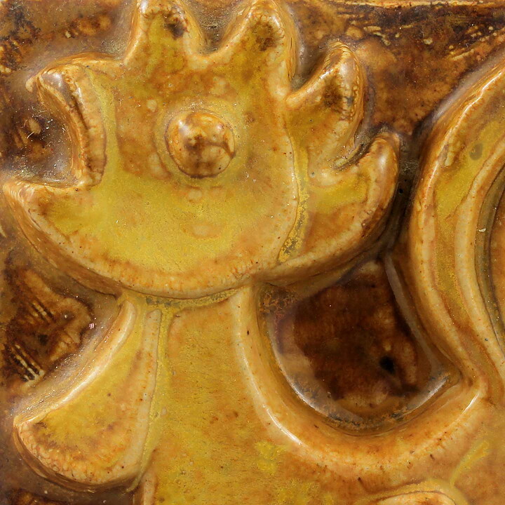 Willi Fischer (1960s) Brown/Yellow Bird Wall Plaque 15 cm