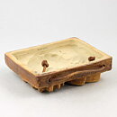 Willi Fischer (1960s) Brown/Yellow Bird Wall Plaque 15 cm