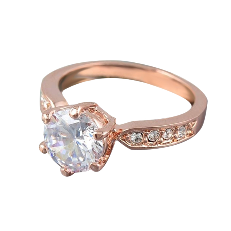 Ring med Cubic Zirconia och 18K Roséguldplätering - 3