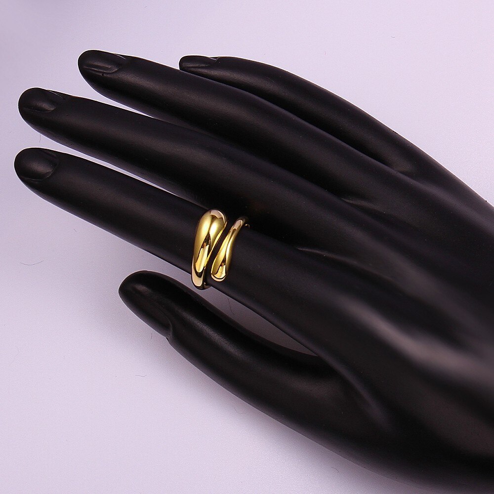 Ring "Droppe" i 18K Guldplätering - 5