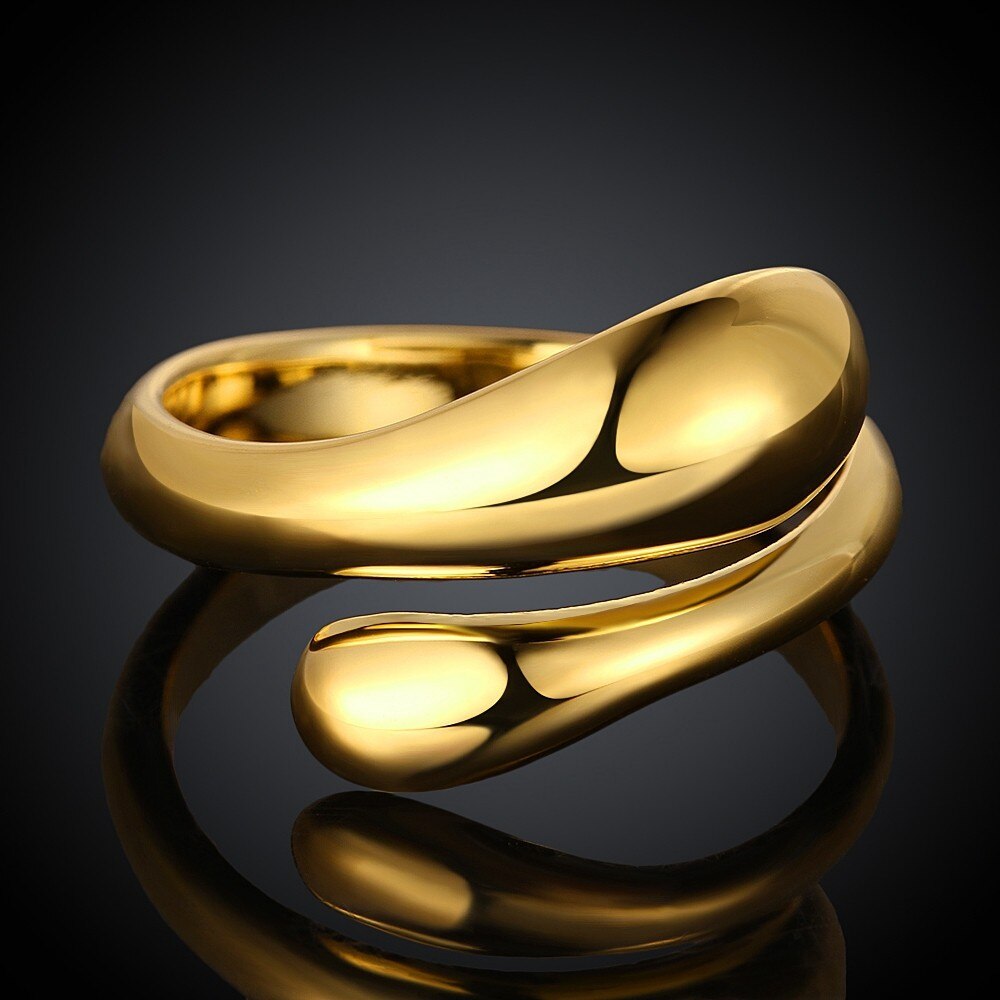 Ring "Droppe" i 18K Guldplätering - 4