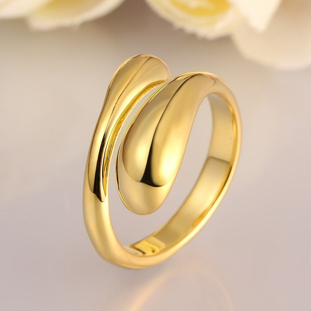 Ring "Droppe" i 18K Guldplätering - 2