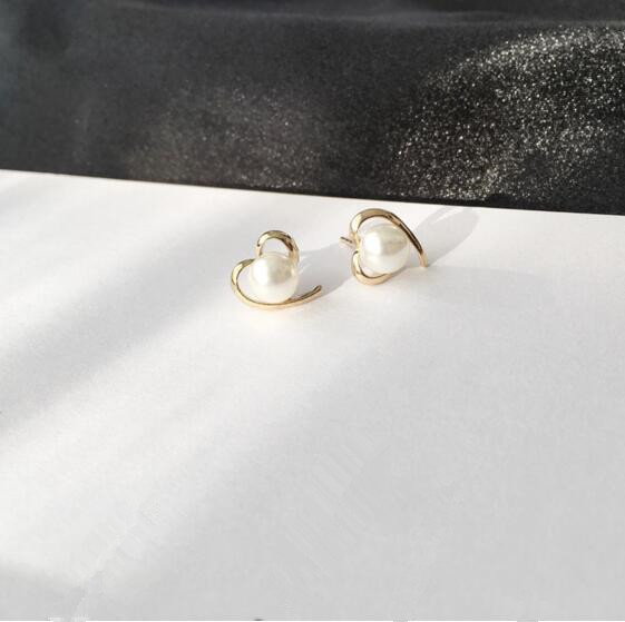Örhängen "Pearls & Hearts" med 18K Guldplätering - 4