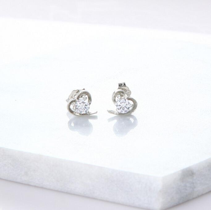 Örhängen "Crystal Hearts" med 925 Sterling Silverplätering - 5