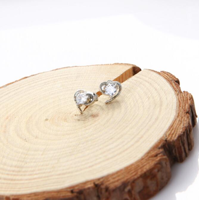 Örhängen "Crystal Hearts" med 925 Sterling Silverplätering - 3