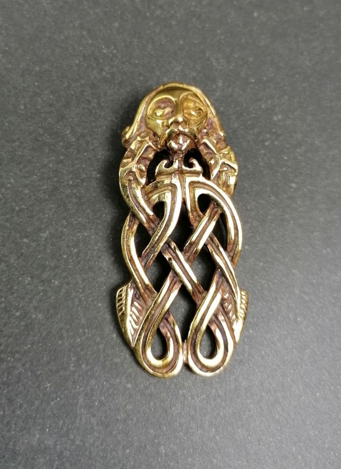 Brons  Hänge - Vikingatida amulett med Keltisk väv