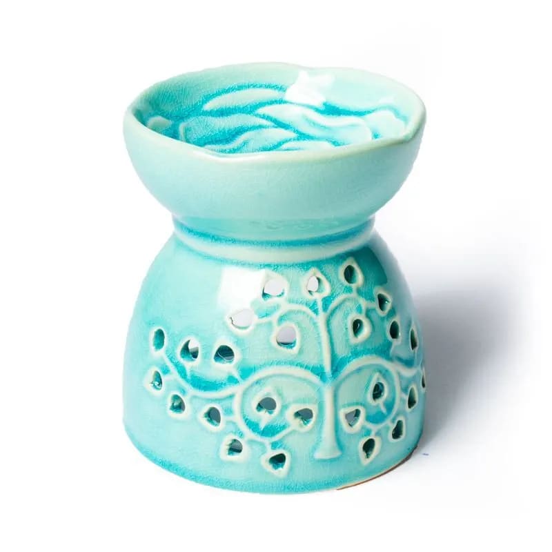 Aroma lampa/Oil Burner -Turkos Livets träd